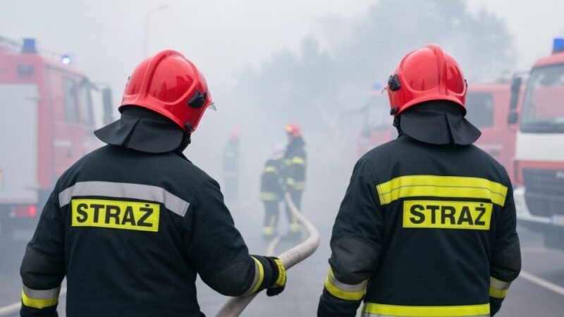 Pożar hali w Czeladzi opanowany – trwa dogaszanie, jeden ratownik w szpitalu