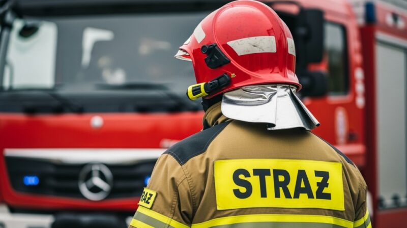 Siewierz w centrum uwagi: pożar, kolizja i świąteczny jarmark z udziałem strażaków