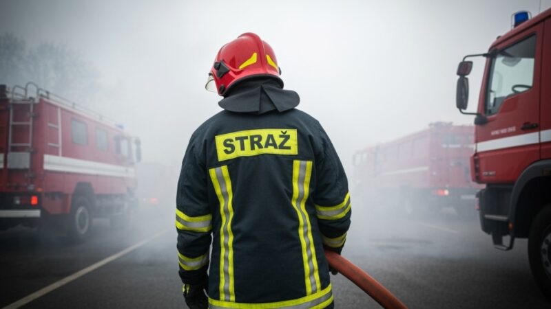 Pożar w Łagiszy: błyskawiczna akcja strażaków ratuje mieszkanie