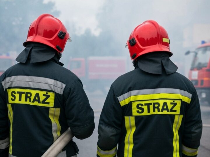 Pożar trawy w Wojkowicach: strażacy w akcji na nieużytkach