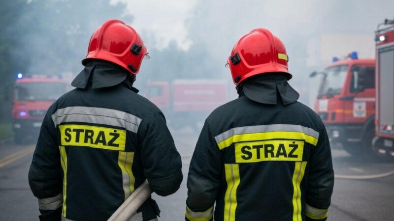 Pożar trawy w Wojkowicach: strażacy w akcji na nieużytkach