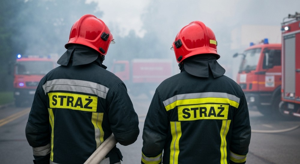 Pożar trawy w Wojkowicach: strażacy w akcji na nieużytkach