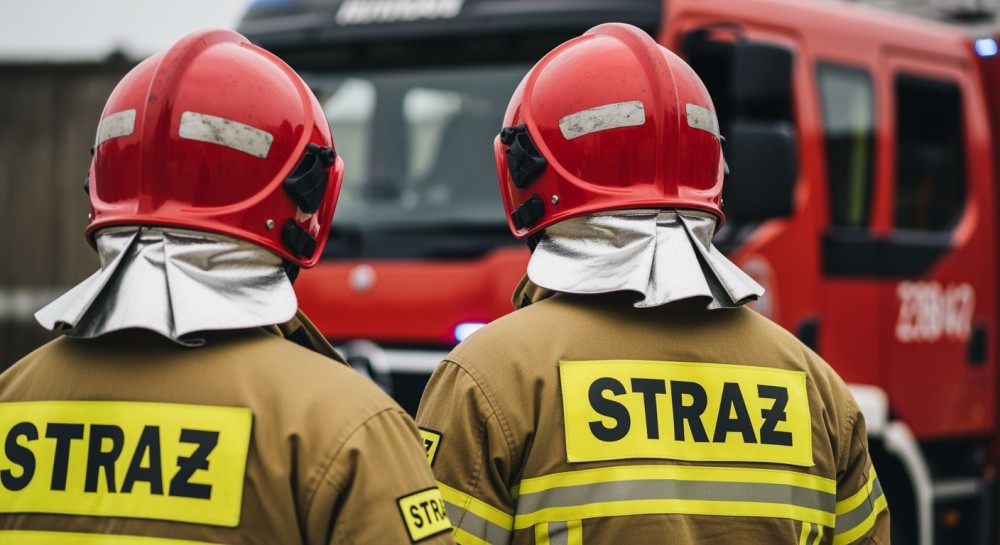 Łagisza w akcji: 50 interwencji i walka z pożarem budynku gospodarskiego