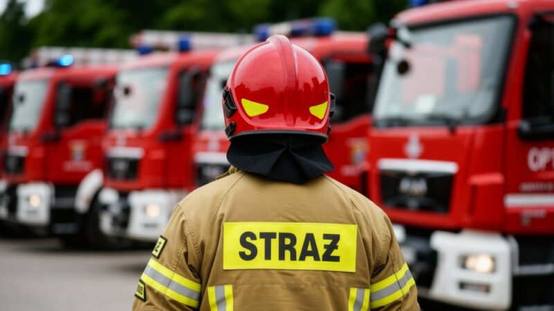 Powalone drzewo blokuje drogę w Rogoźniku